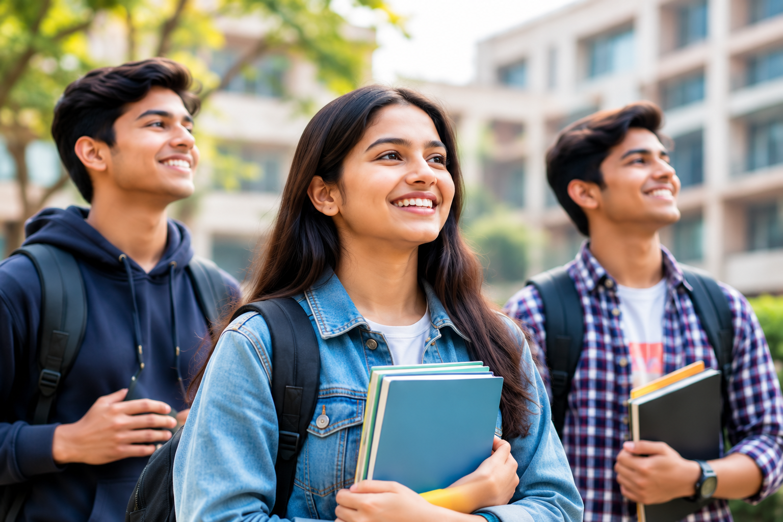 Students getting education and career guidance